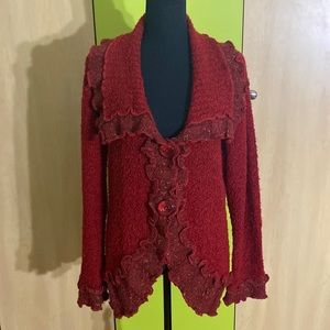 Women’s Ruffled Knitted Cardigan